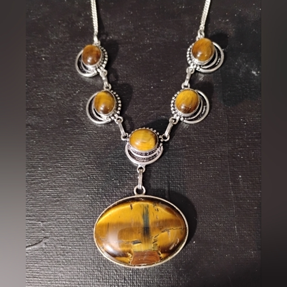 Artisan Tiger Iron & Tigereye Necklace